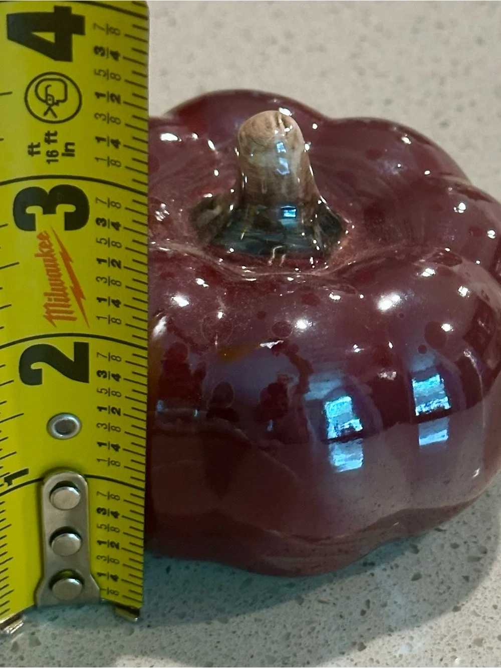 Hobby Lobby Glossy Burgundy Ceramic Pumpkin